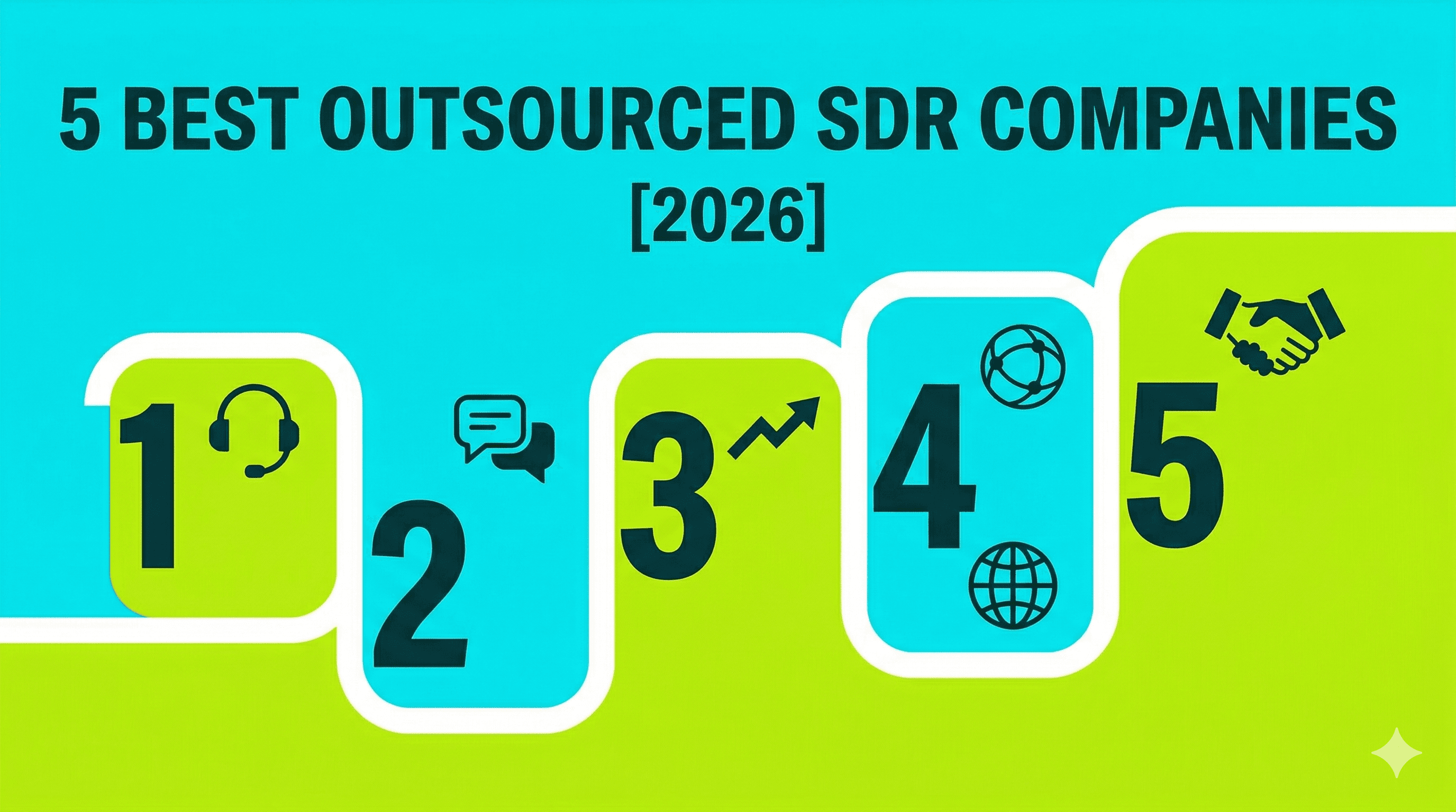 Isometric illustration showing OutboundLeads ranked as the number one outsourced SDR company, with remote sales representatives driving qualified appointments and predictable revenue growth for B2B sales.