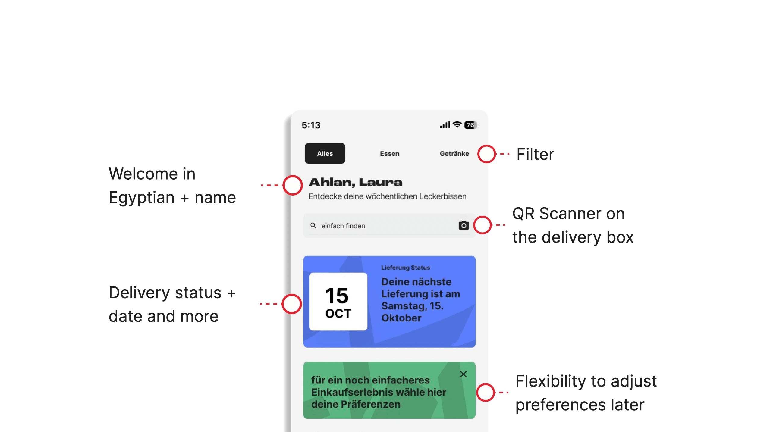 Phone mockup with the app details page