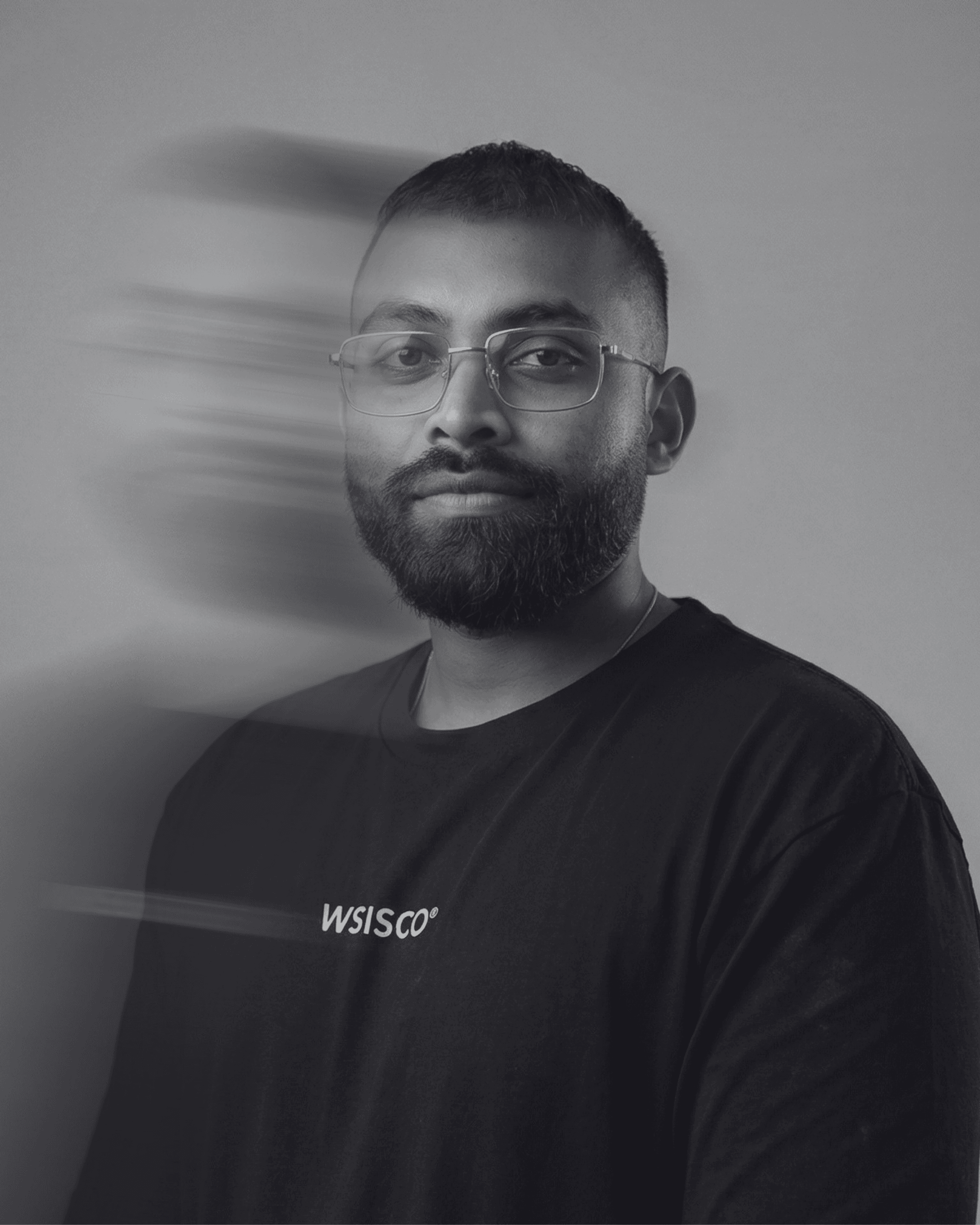 Portrait of a young girl with glasses