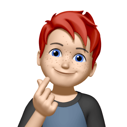 Memoji of a male face smiling