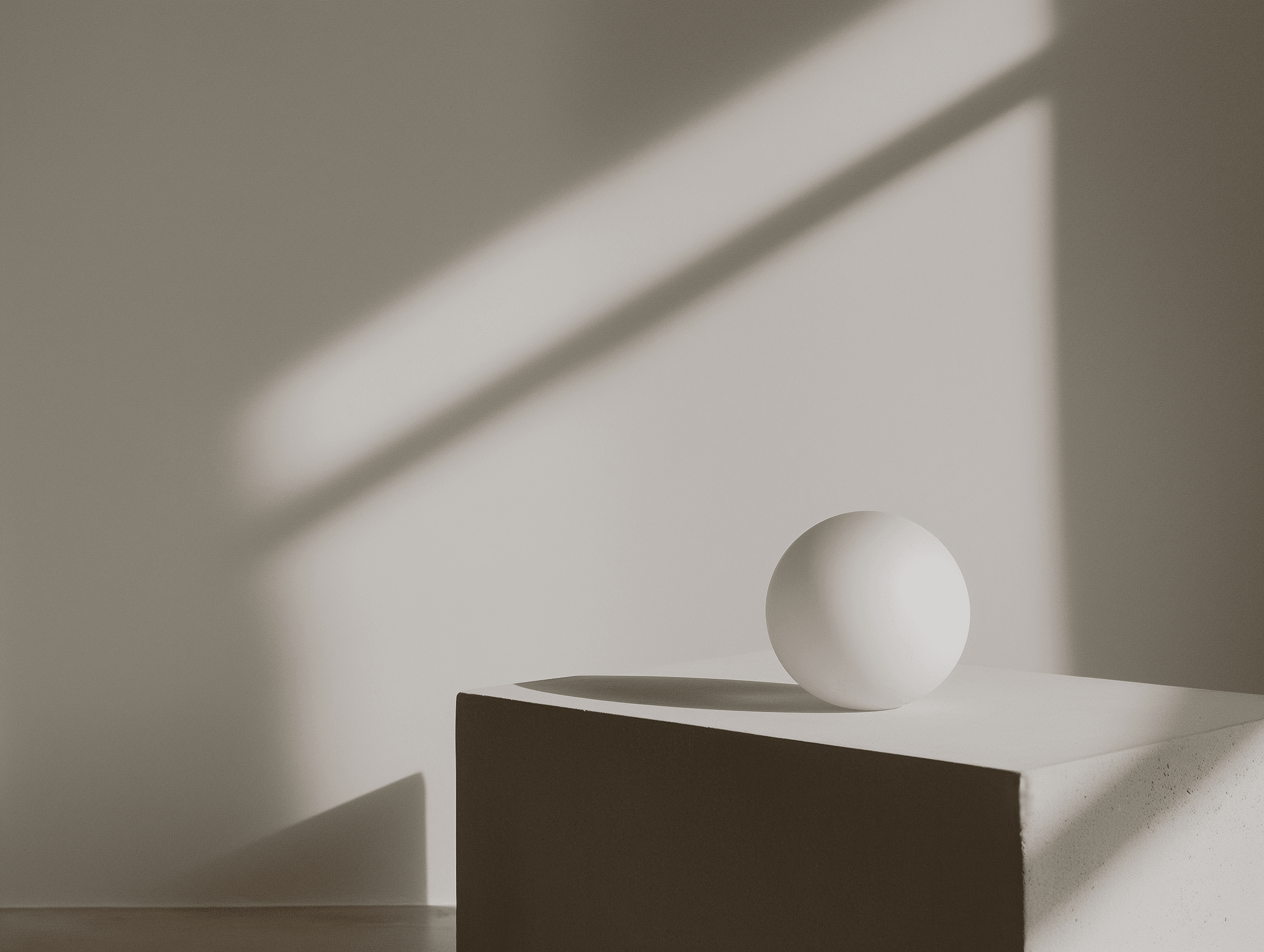 white geometric shape on top of a table