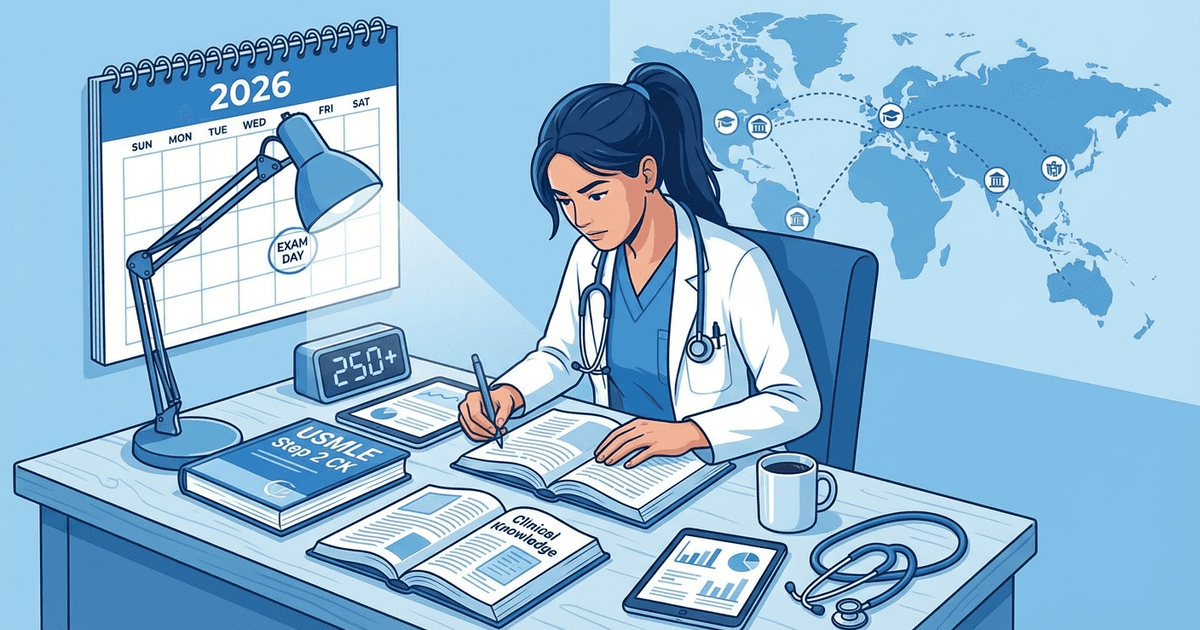 Cover: USMLE Step 2 CK Timing for IMGs: When to Take It, How to Score 250+, and Why It's Your Residency Lifeline in 2026