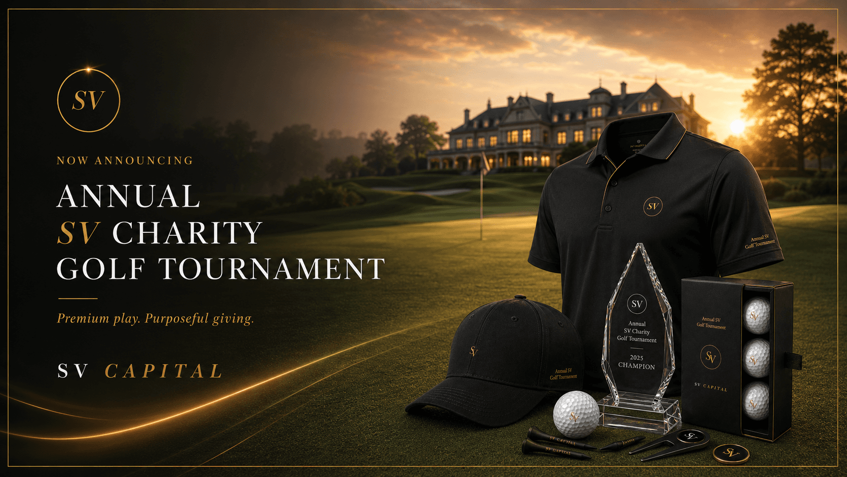 Now announcing — Annual SV Charity Golf Tournament.