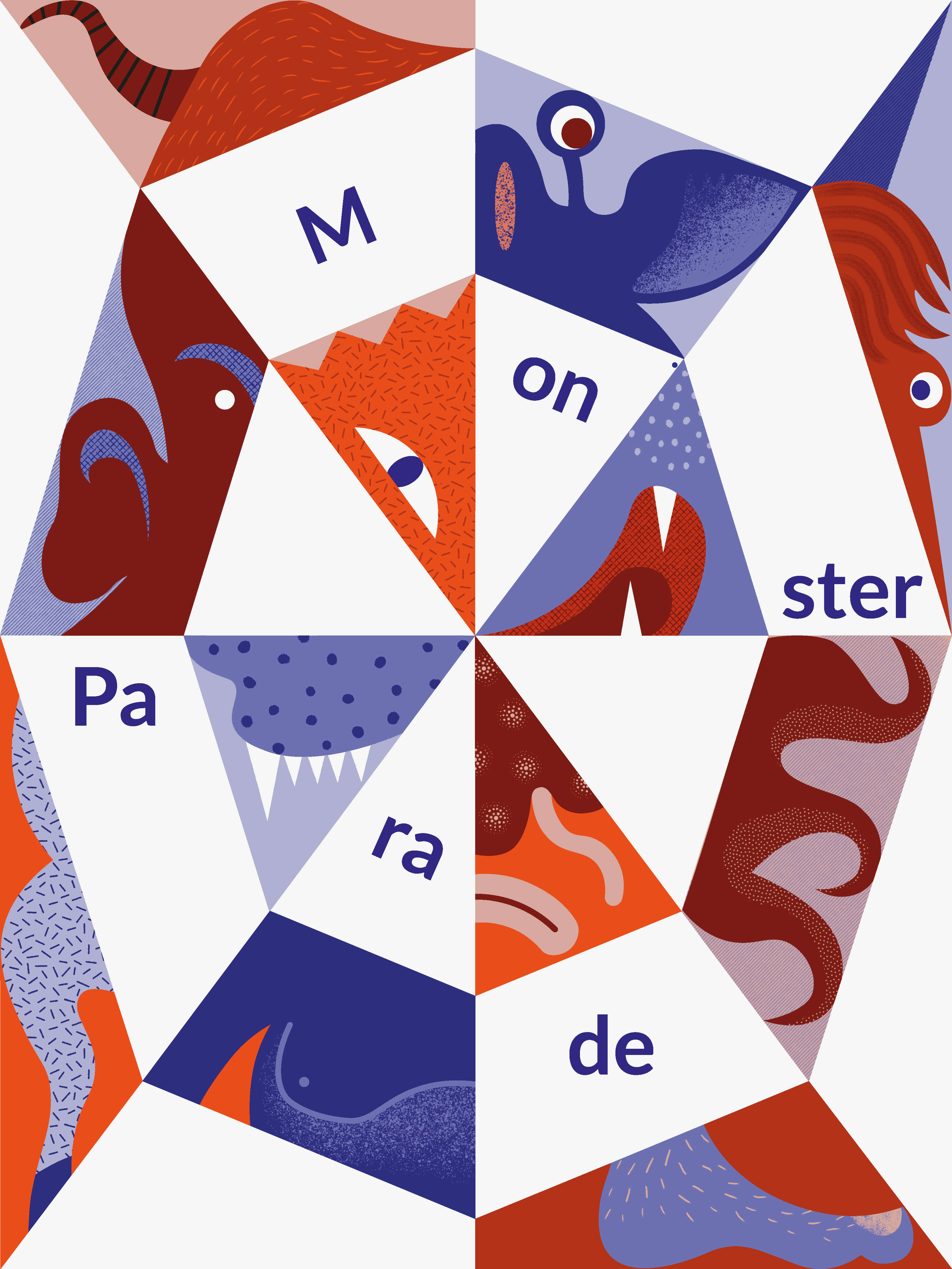 'Monster Parade' bookcover design