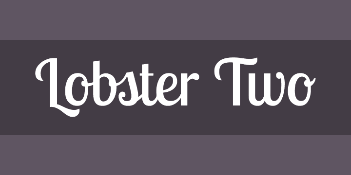 Lobster Two script font