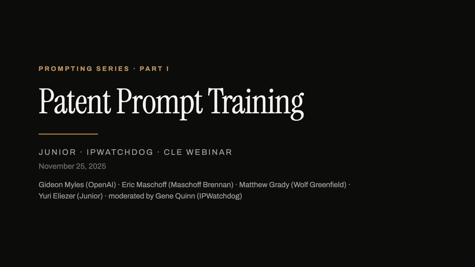 Patent Prompt Training — slide 1 of 23