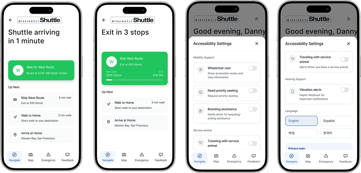 User Flow & Accessibility Settings