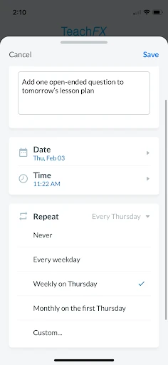 New Reminders Make it Easier to TeachFX Your Class