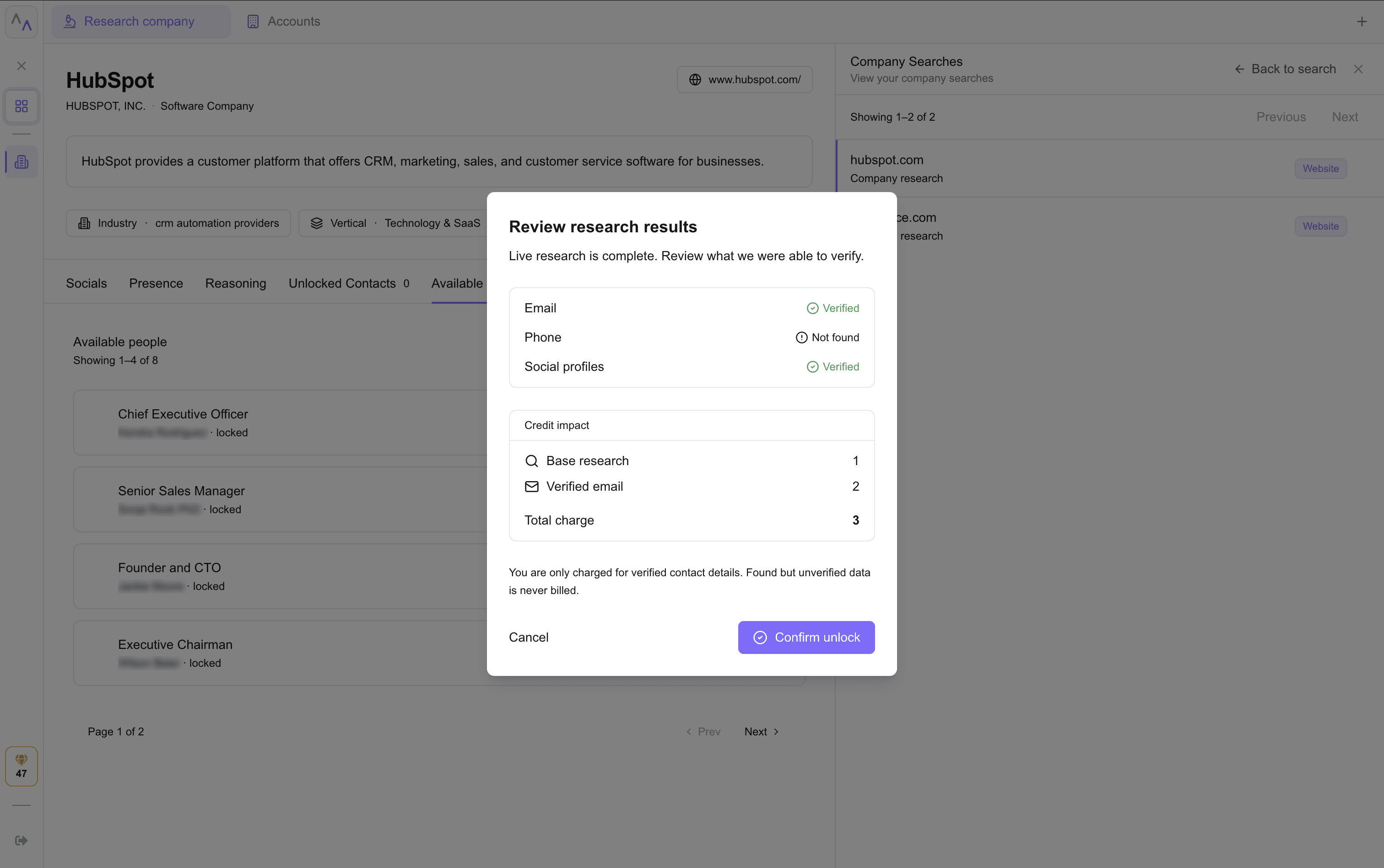 Software user interface