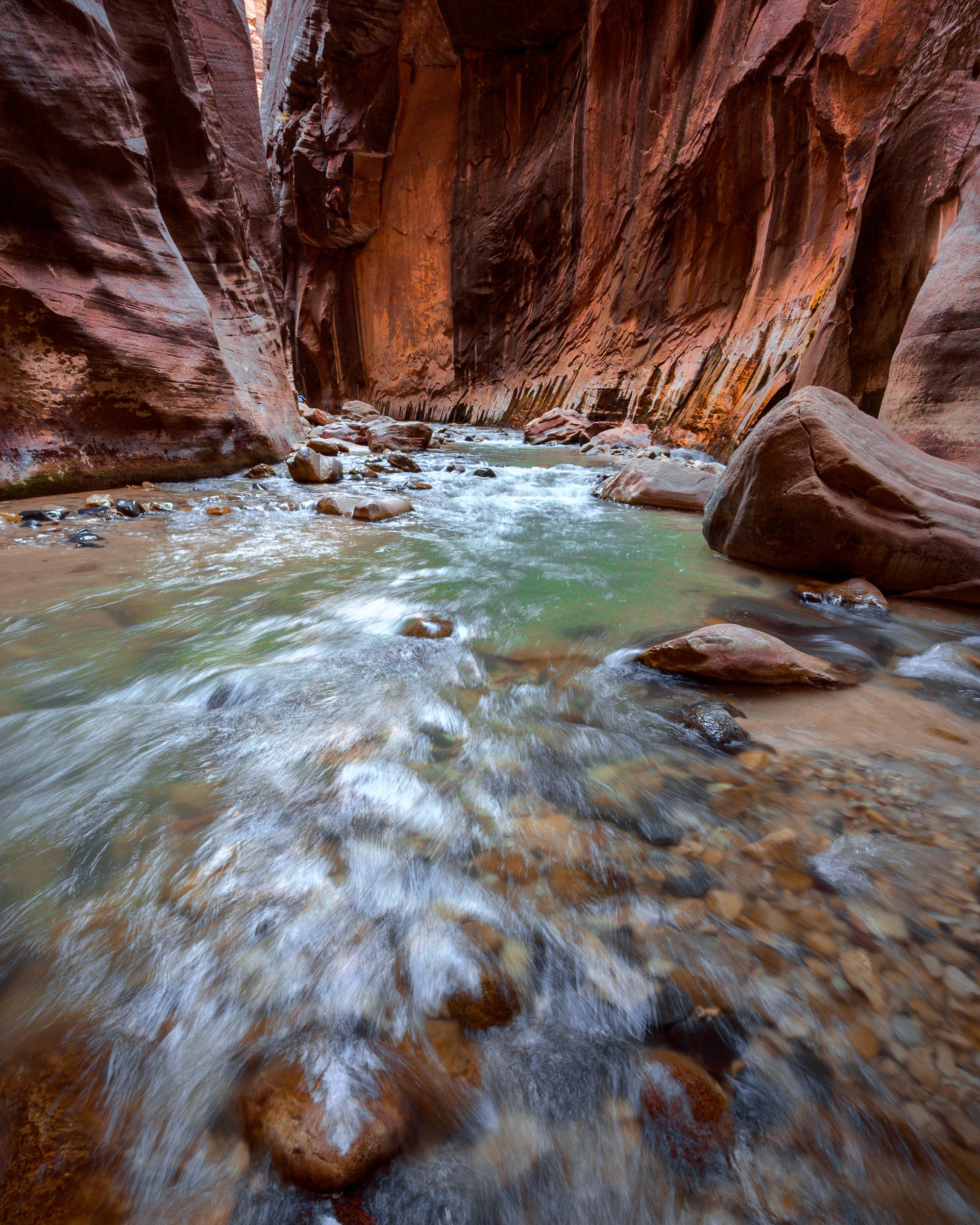 The Narrows during the late fall in Zion National Park, Utah