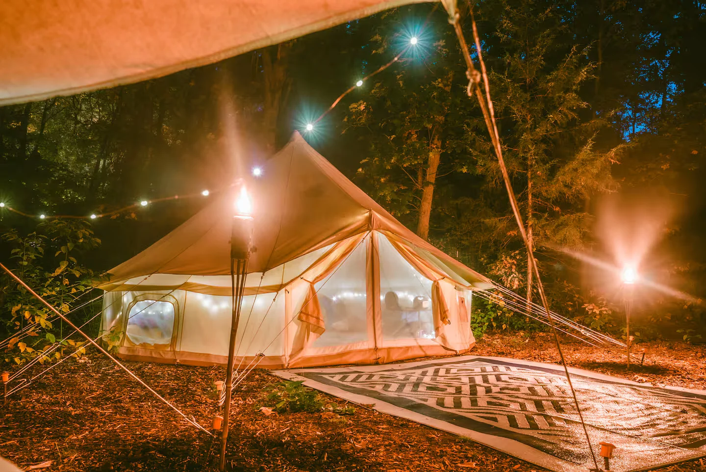 Family Glamping Site yurt with space for a group