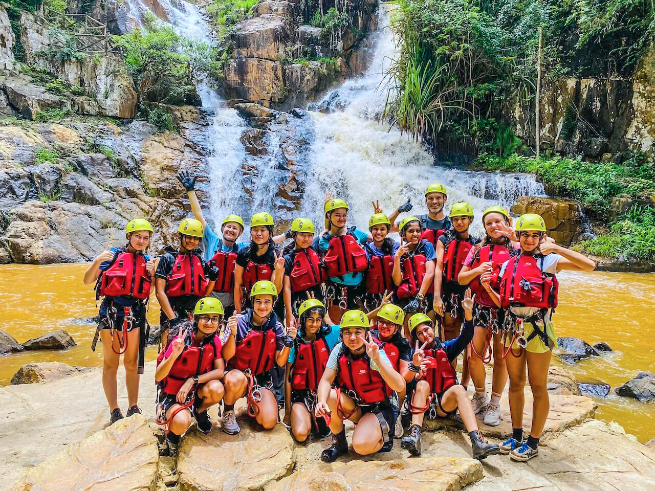 North London Collegiate School Singapore Students Outdoor Waterfall | CSI Education and Academic Coaching