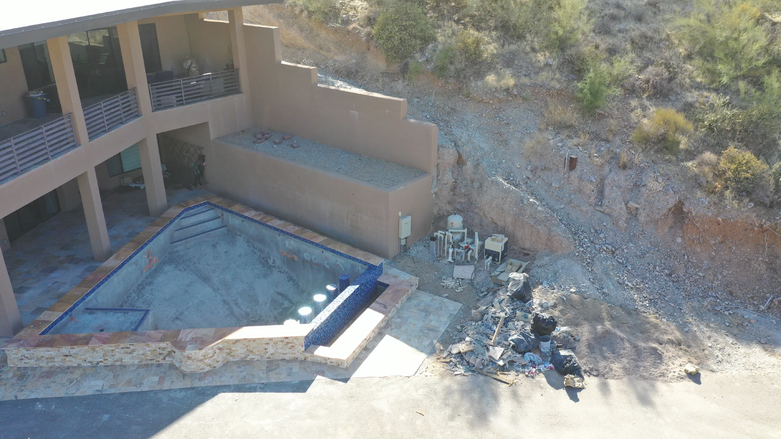 Before. HBC Desks – A Sunset Haven with Trex Transcend Lineage decking