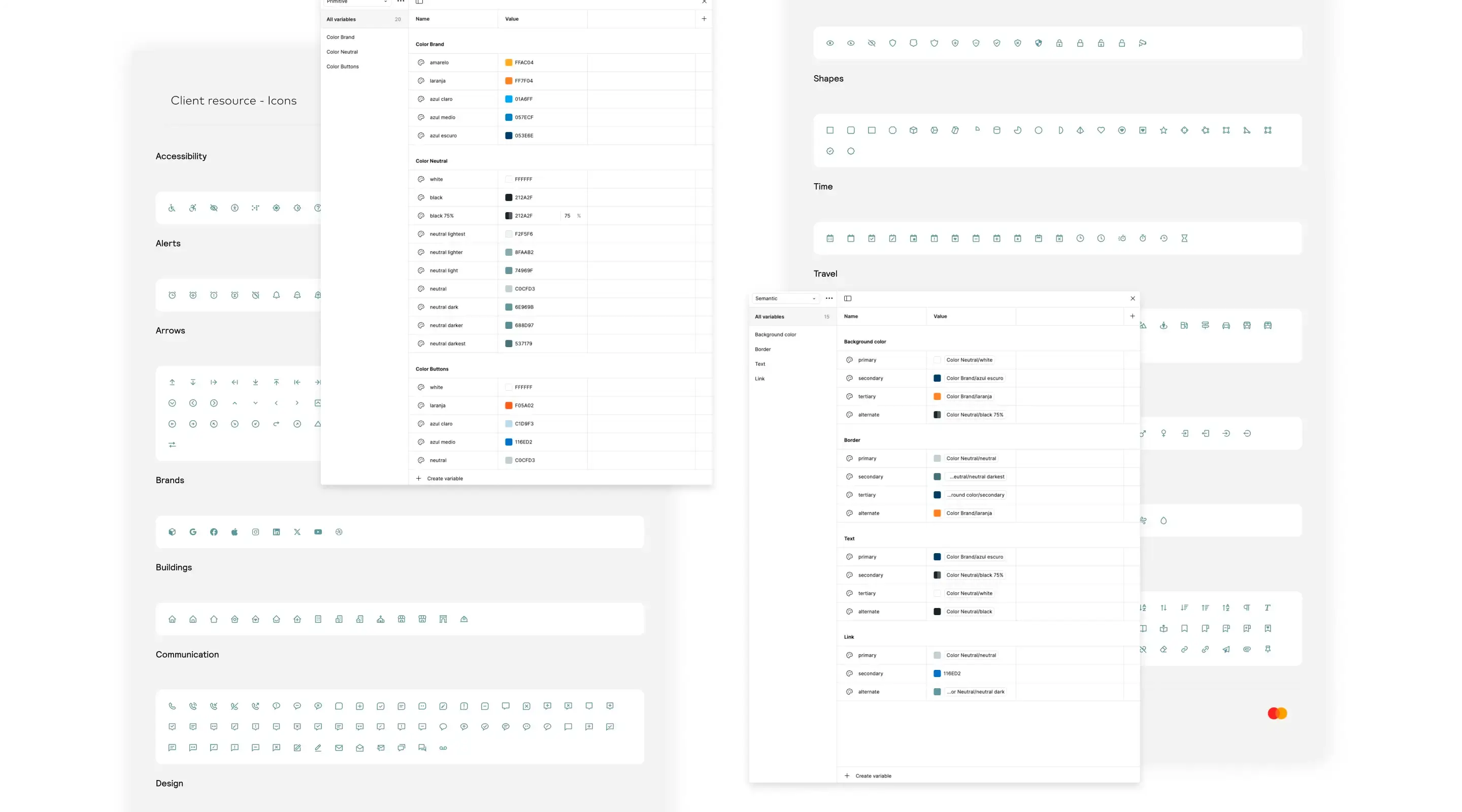 Scalable design system built for RecargaPay's Tap On Phone launch, featuring icon library, color tokens, and semantic variables to accelerate product UI delivery.