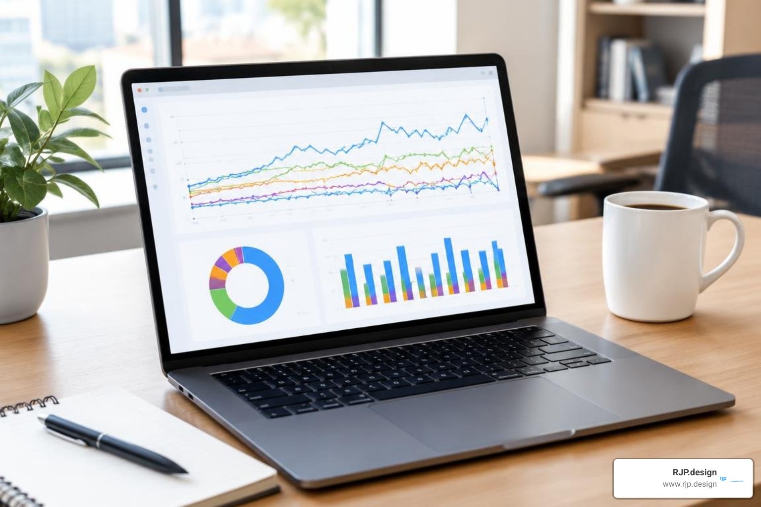 Multi-channel organic traffic breakdown dashboard