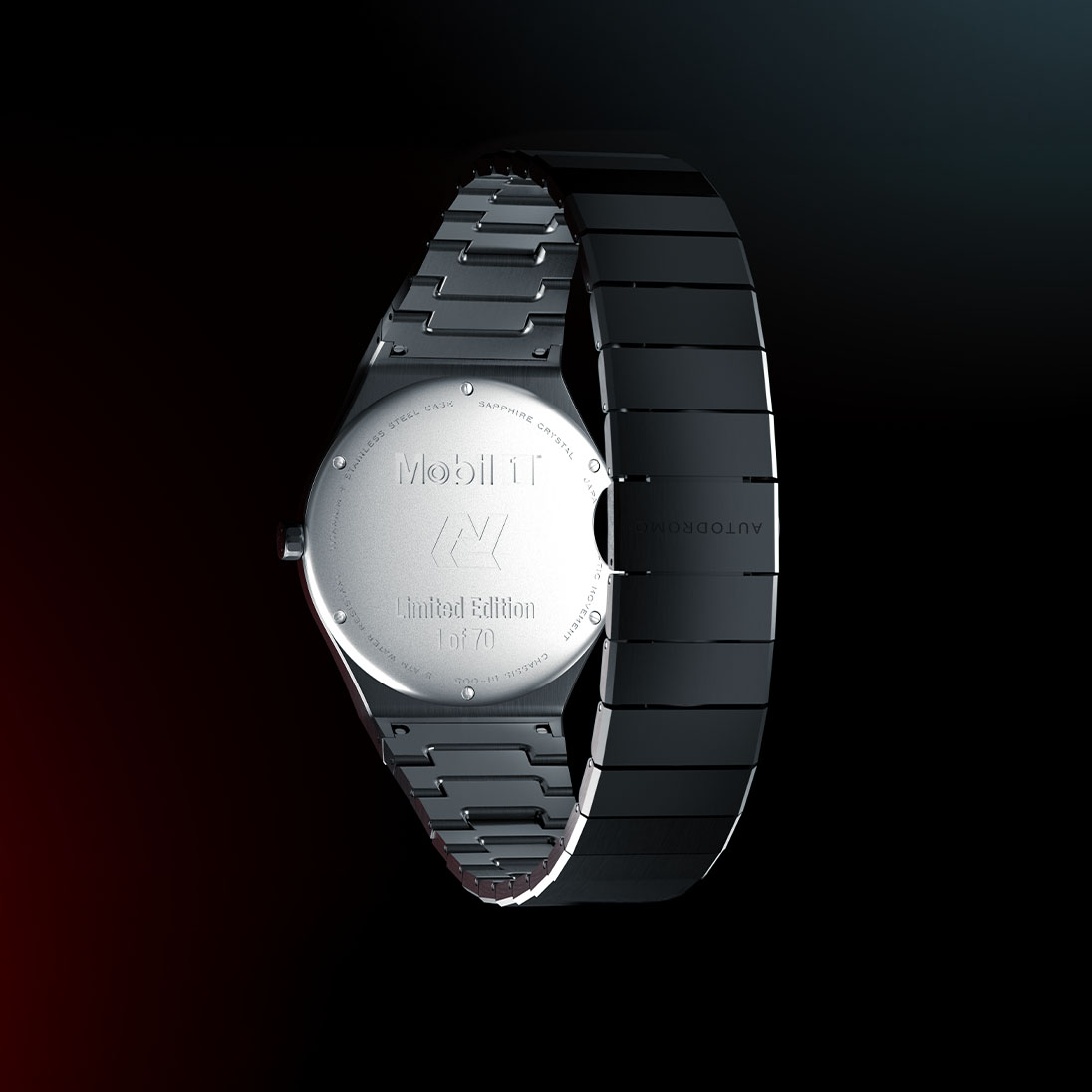 Back view of an Autodromo Group D watch