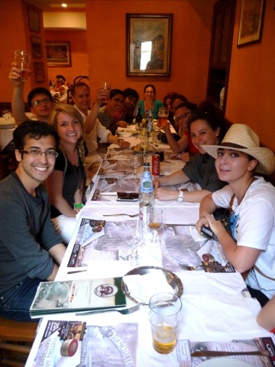 people having lunch on table