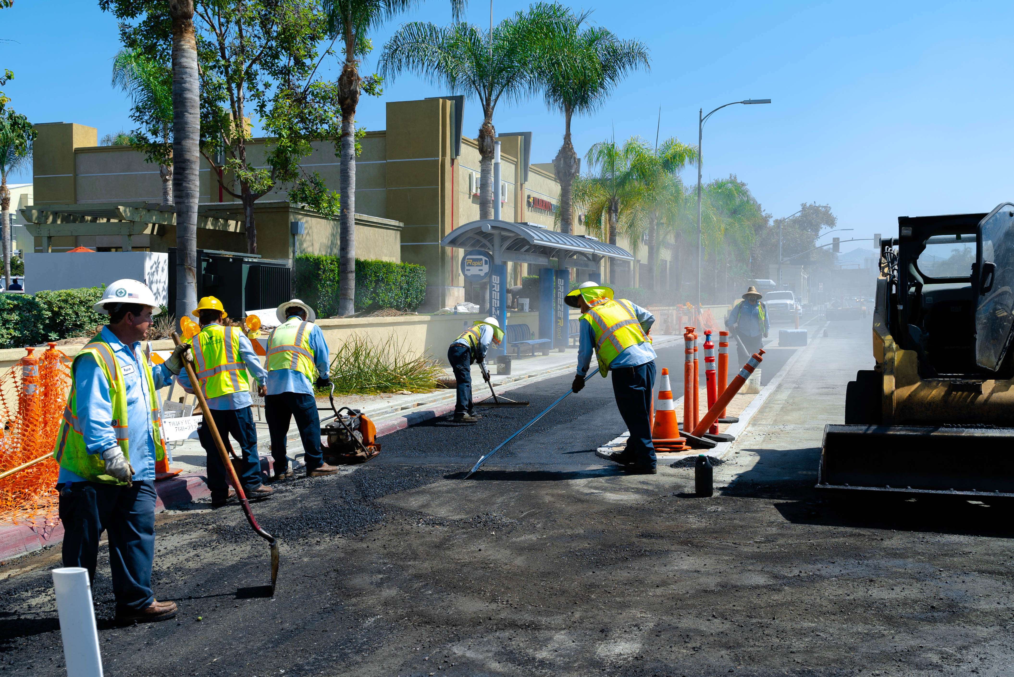 Crew on public works project