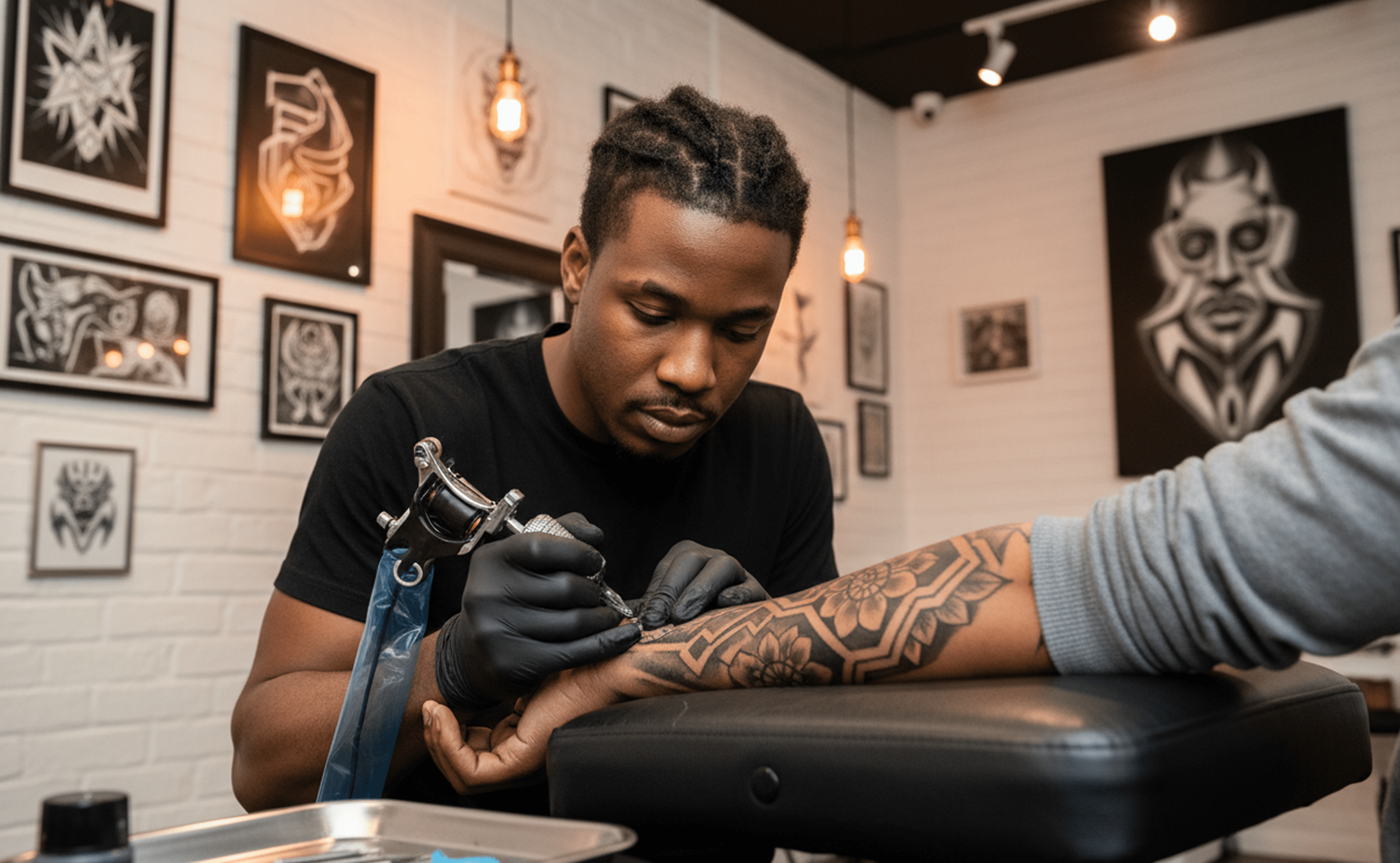 Tattoo and piercing service page on Bukeen for booking body art appointments