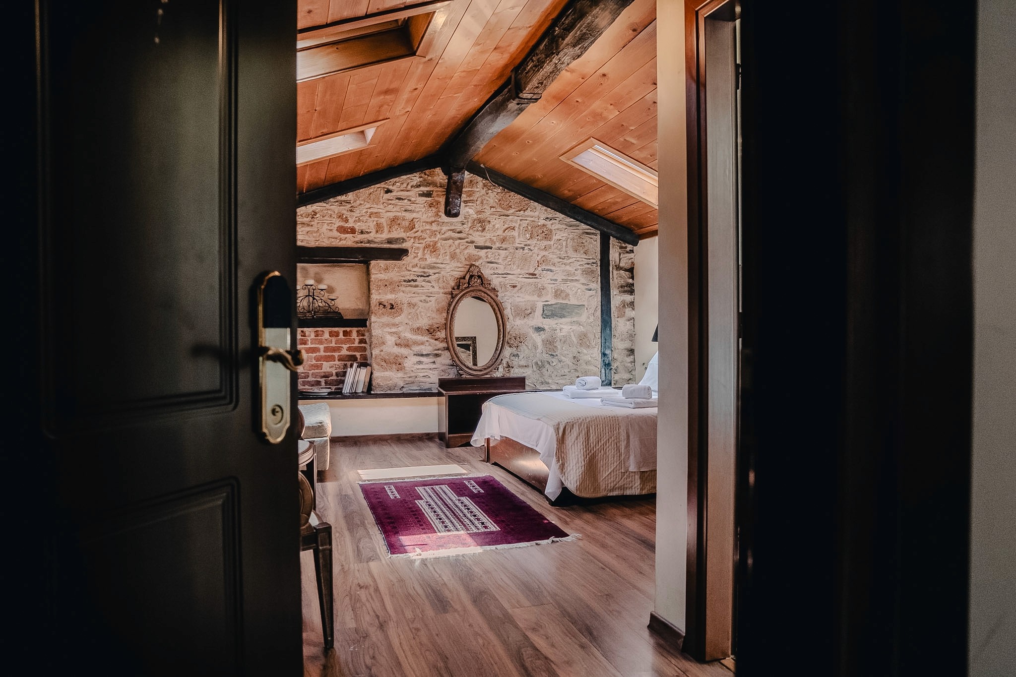 Restful bedroom at Palea Poli, boutique hotel in Palaia Poli, Naousa