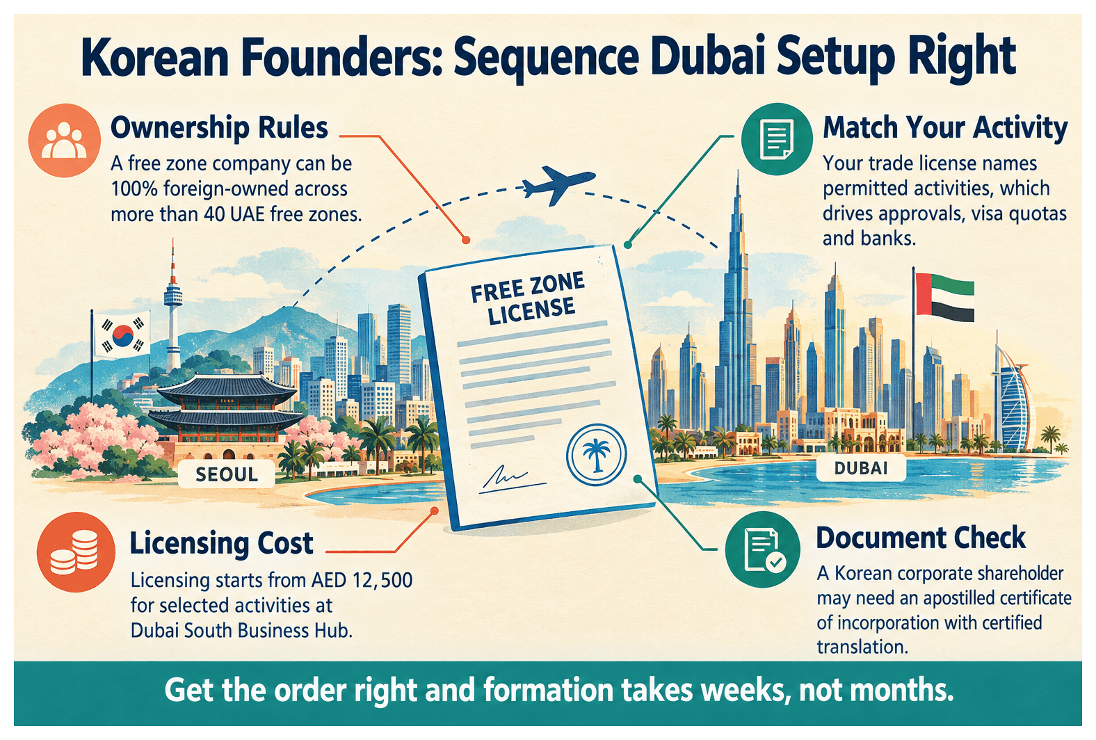 Infographic: What Korean Founders Need to Know Before Setting Up in Dubai