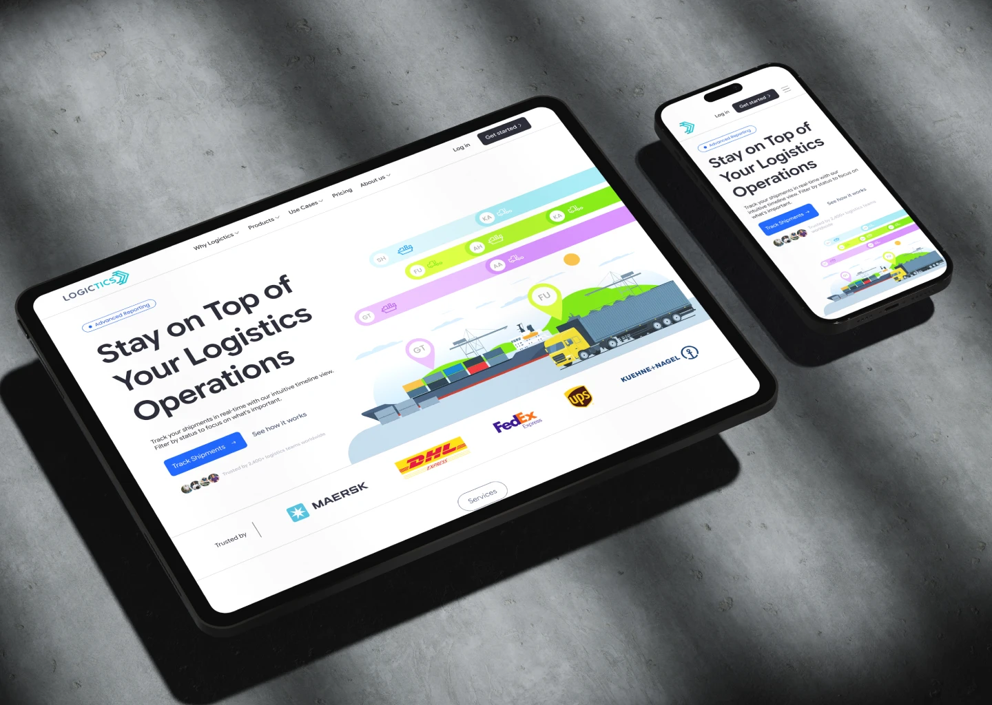 Logictics Landing Page Design