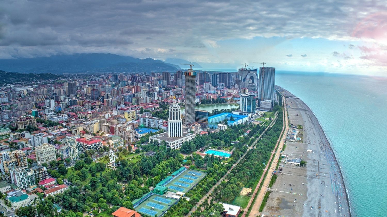 Batumi landscape and seashore