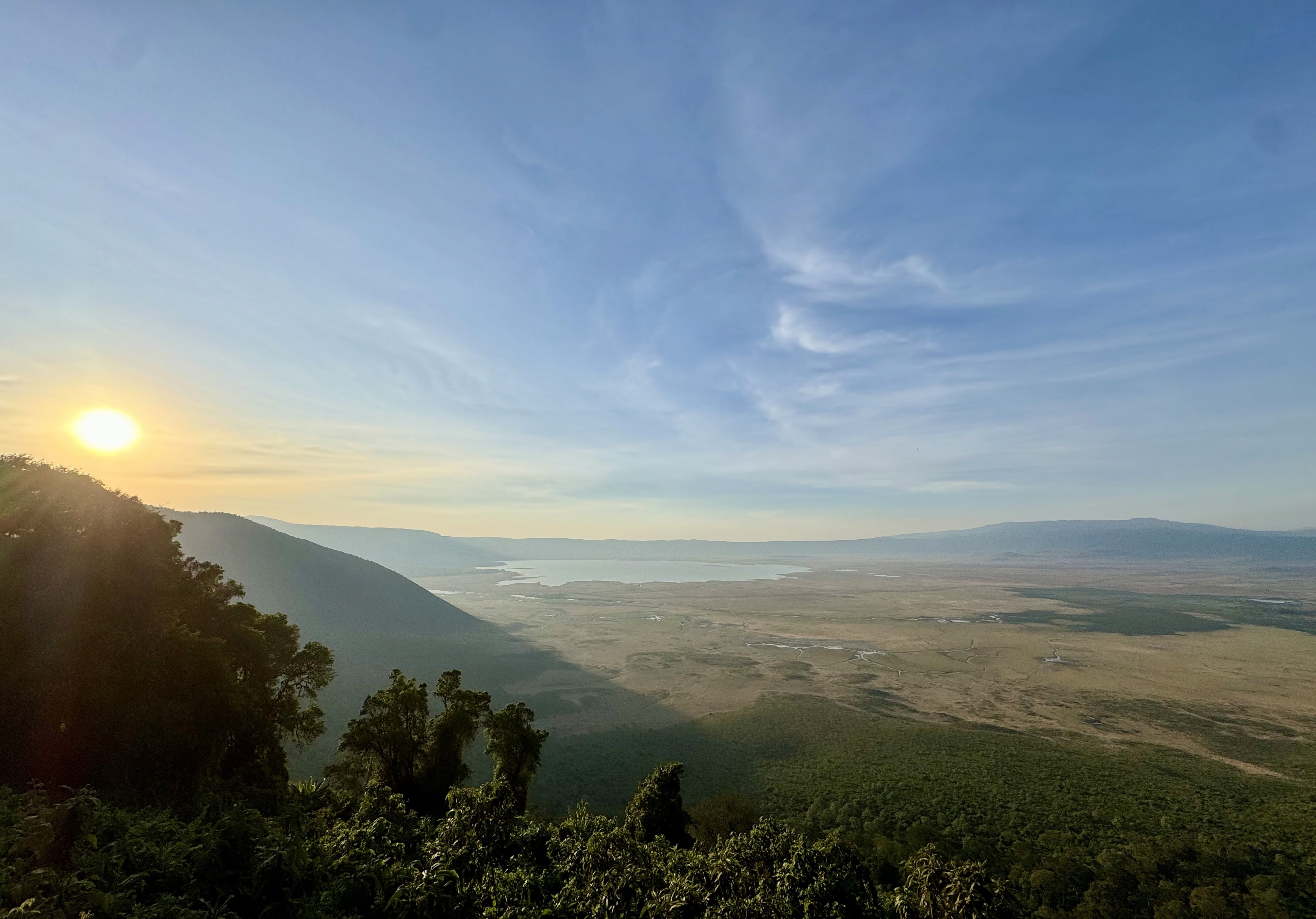 The beautiful crater rim valley