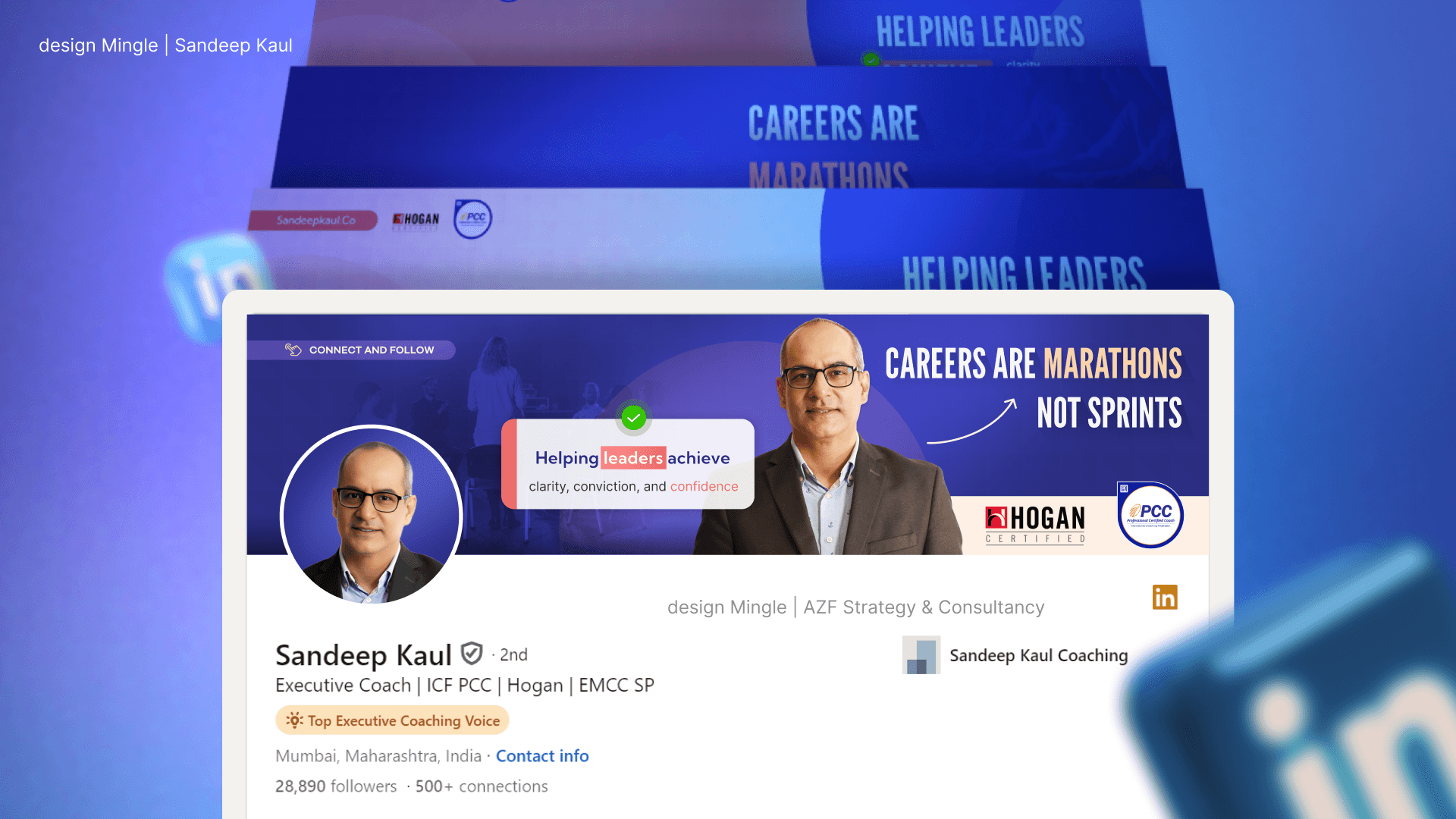 LinkedIn profile optimization for Sandeep Kaul LinkedIn cover image