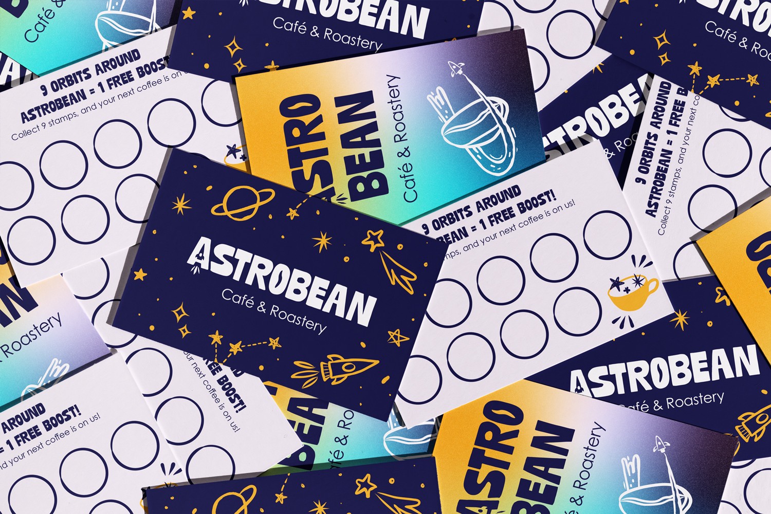 Loyalty cards scattered accross