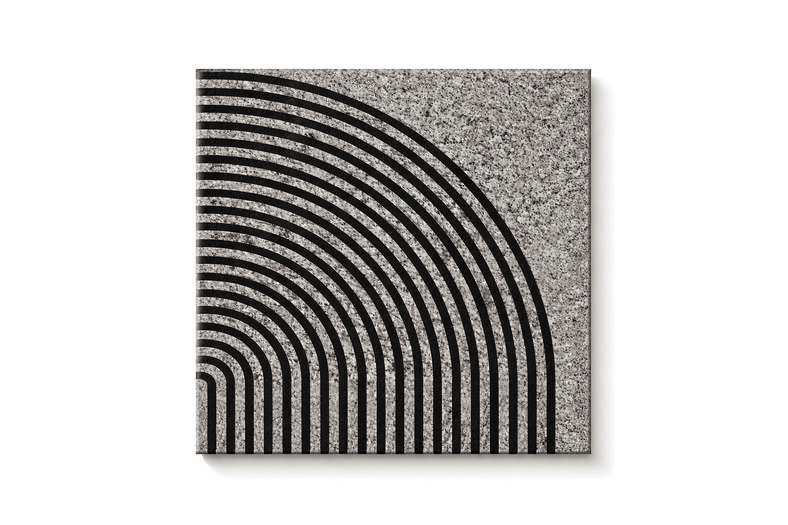 Gazelle stone tile with curved linear pattern design in textured grey surface for outdoor flooring