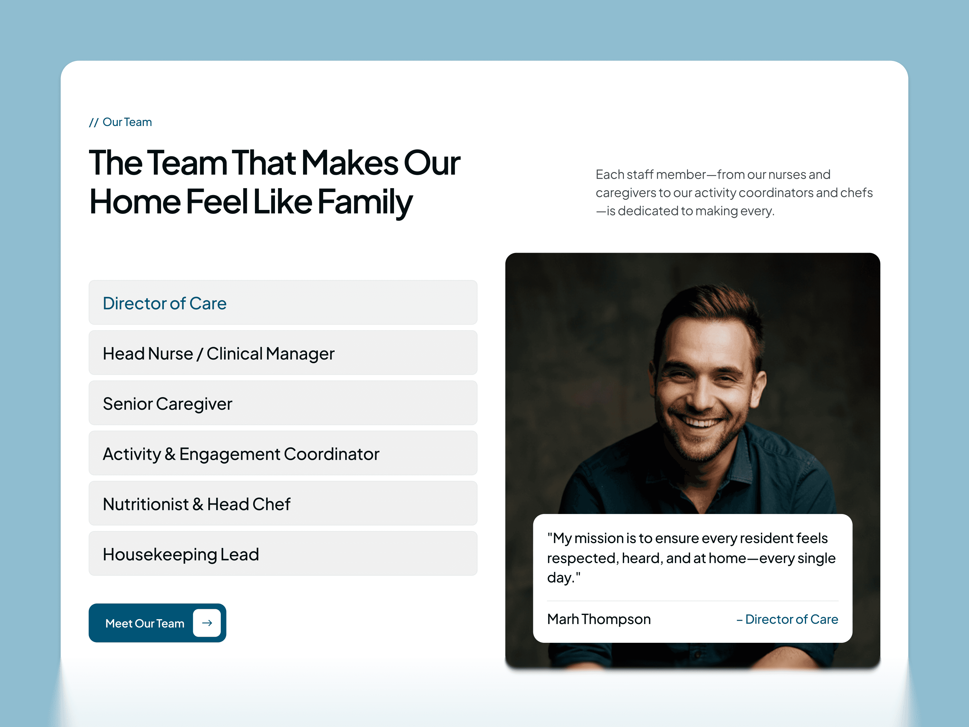 webflow elder care template