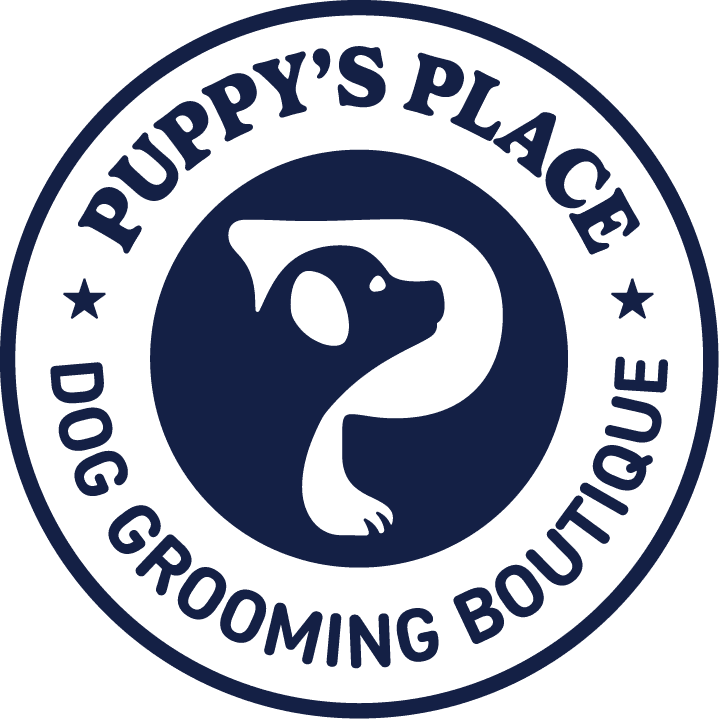 Puppy's Place Dog grooming boutique badge logo