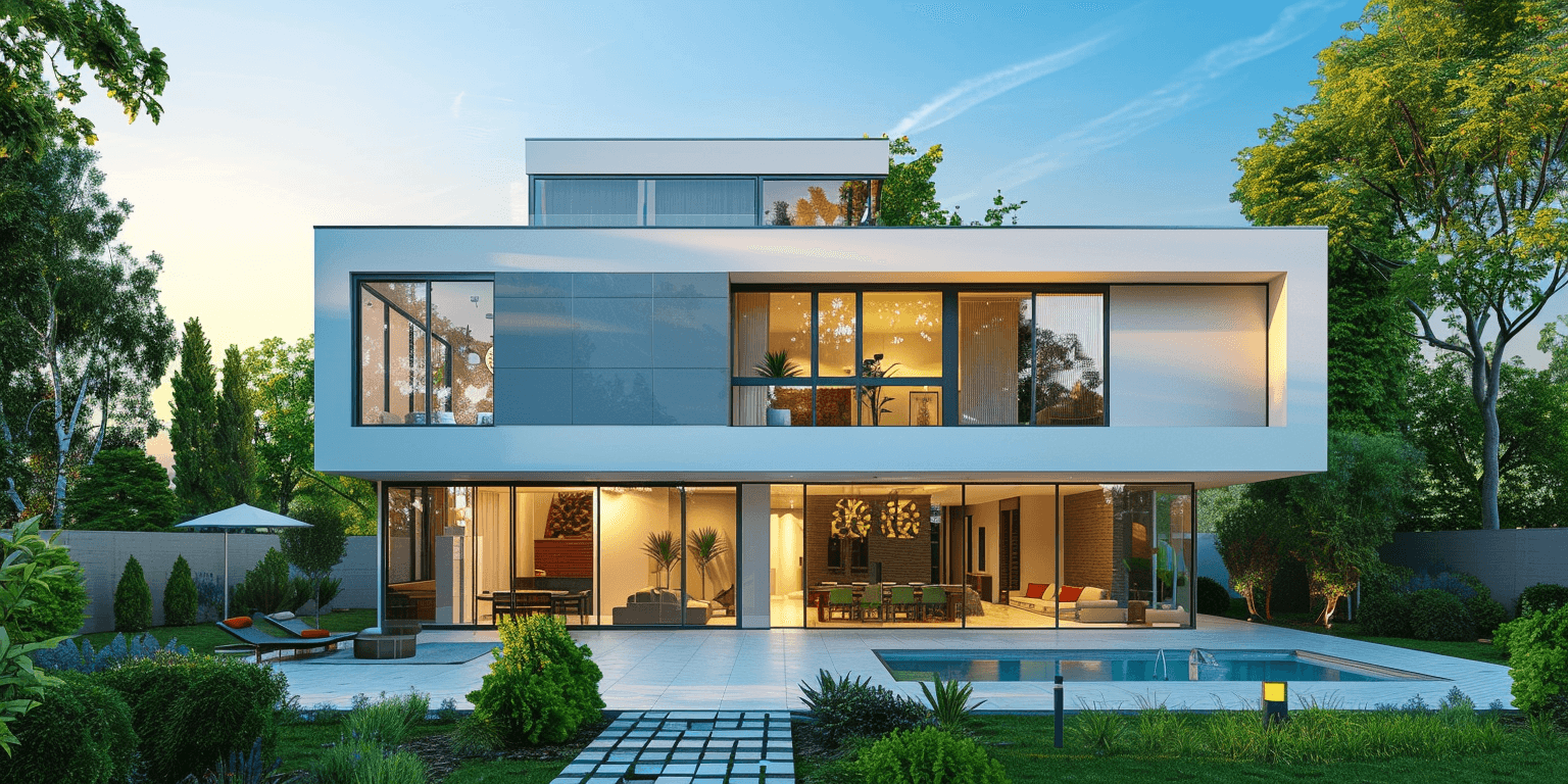 Luxury modern villa with a swimming pool