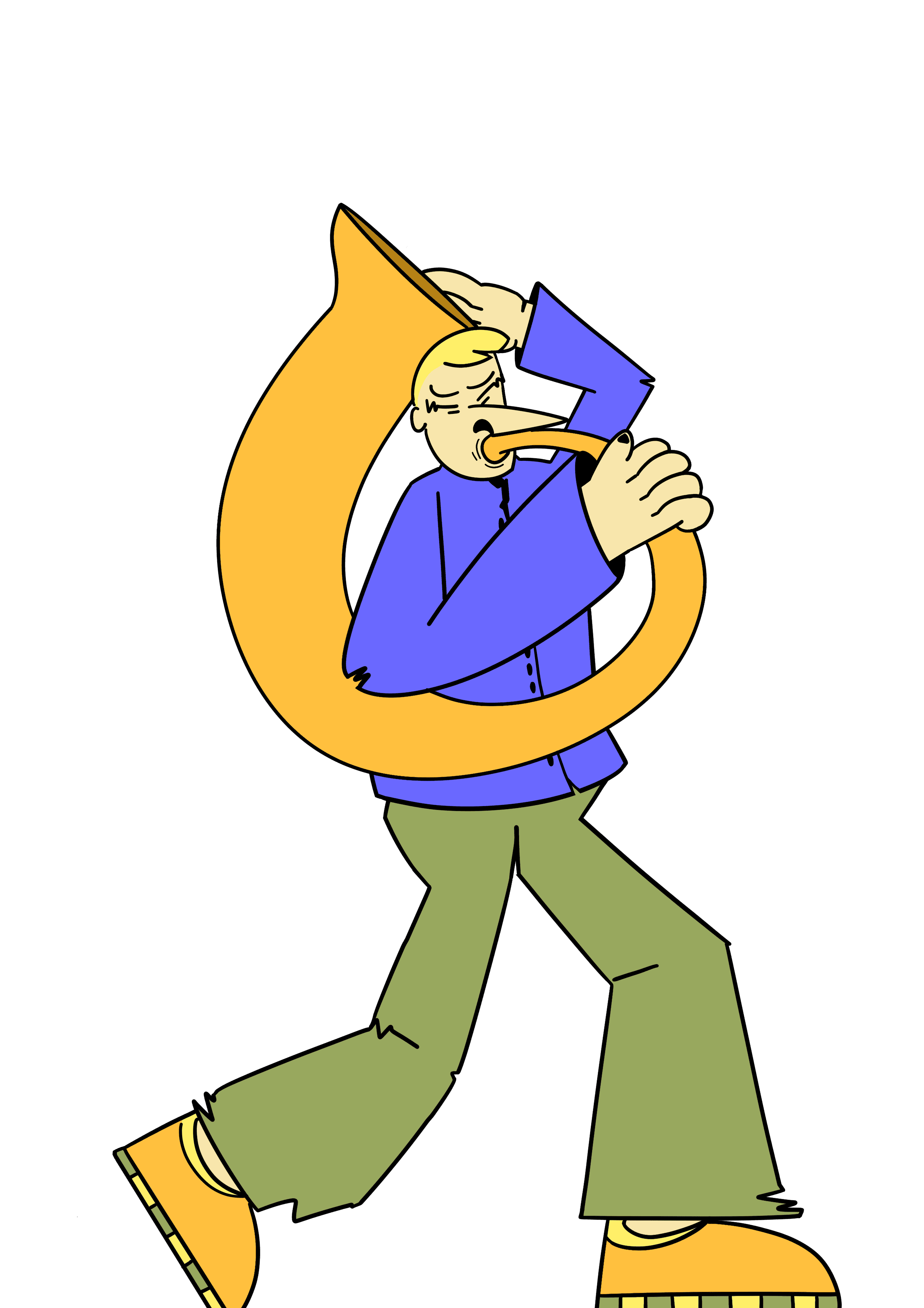 Illustartion of trumpeter