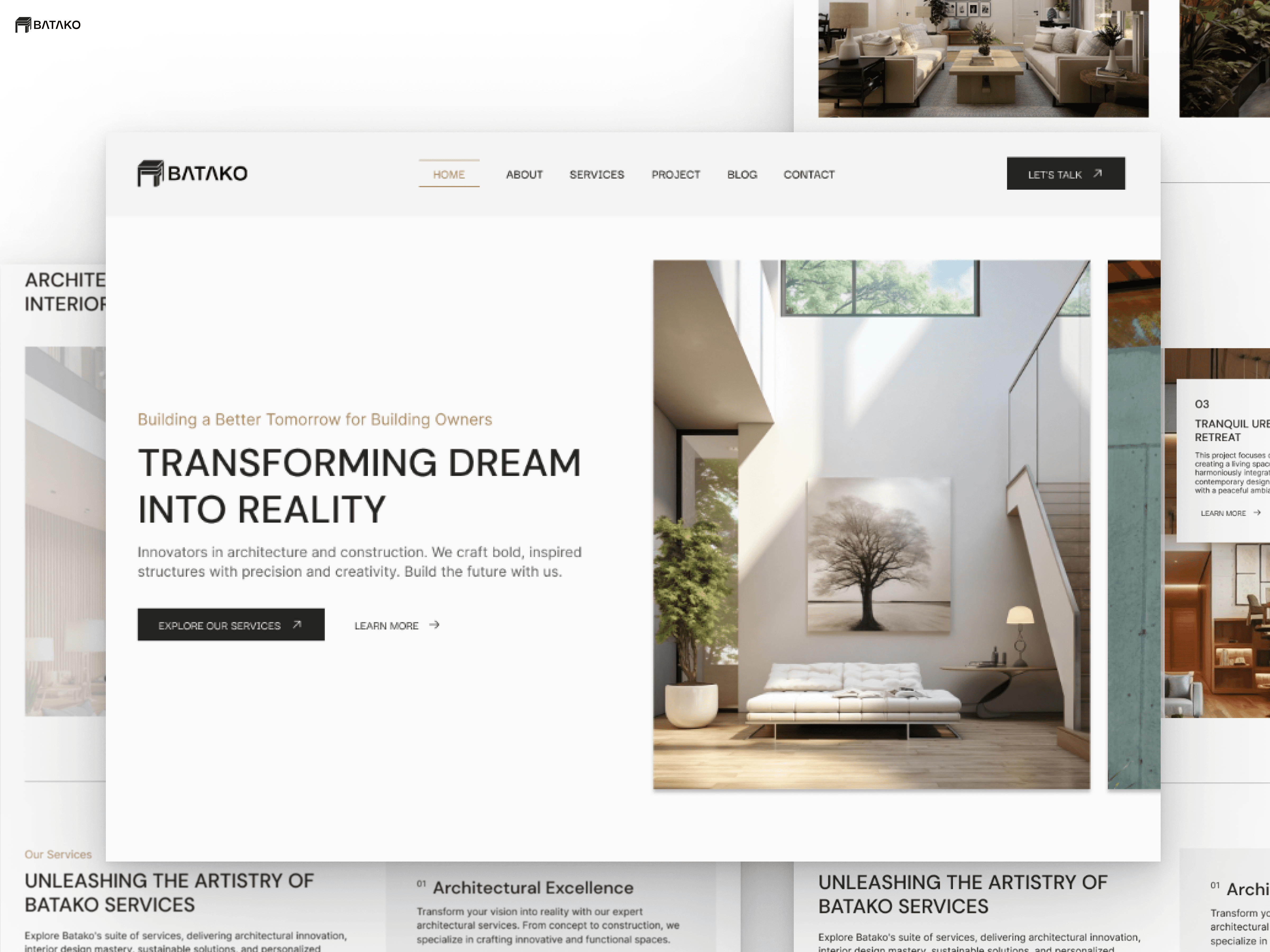 Batako - Framer Template for Architecture & Interior Design Website