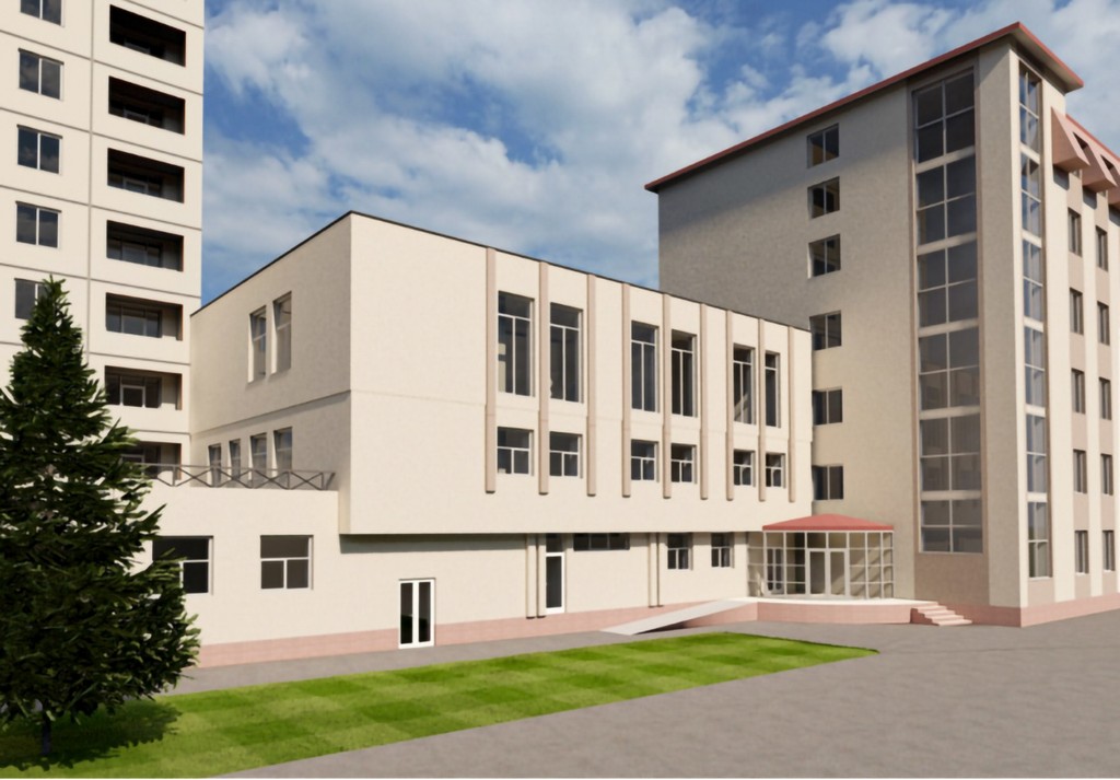 3d візуалізація архітектурного проєкту центру реабілітації