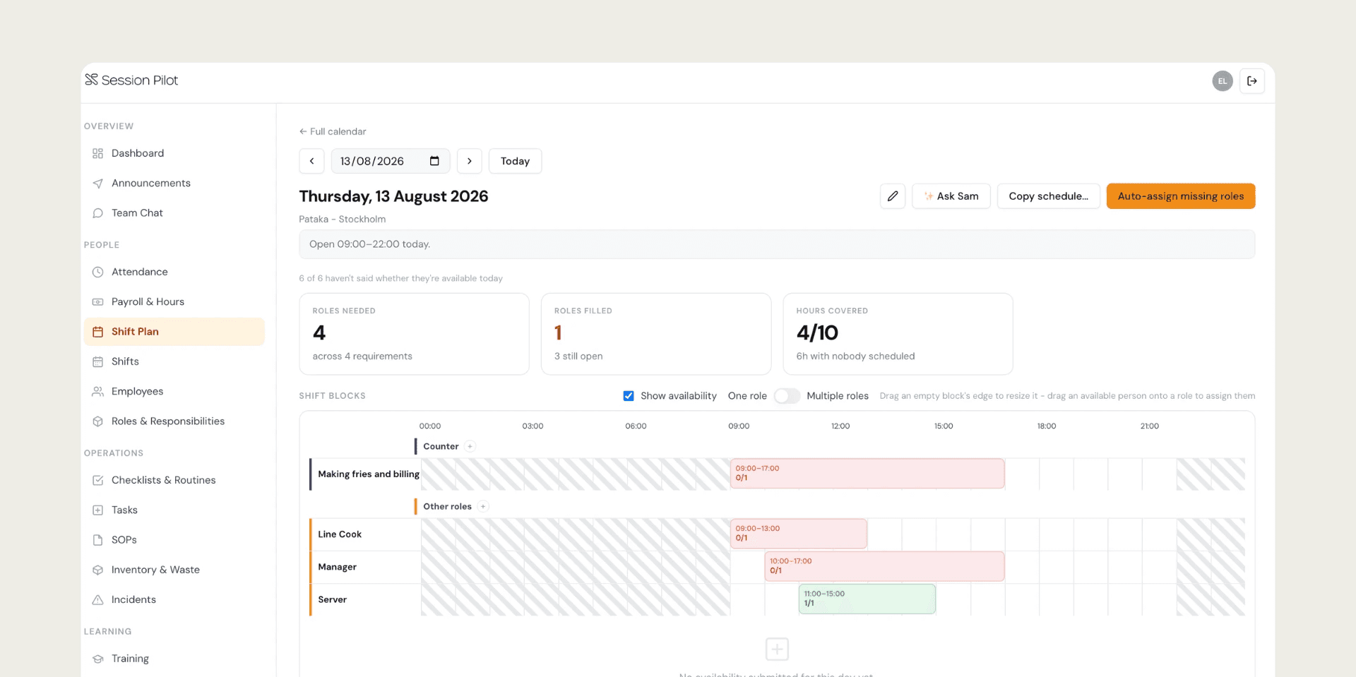 Interface of automation for tickets