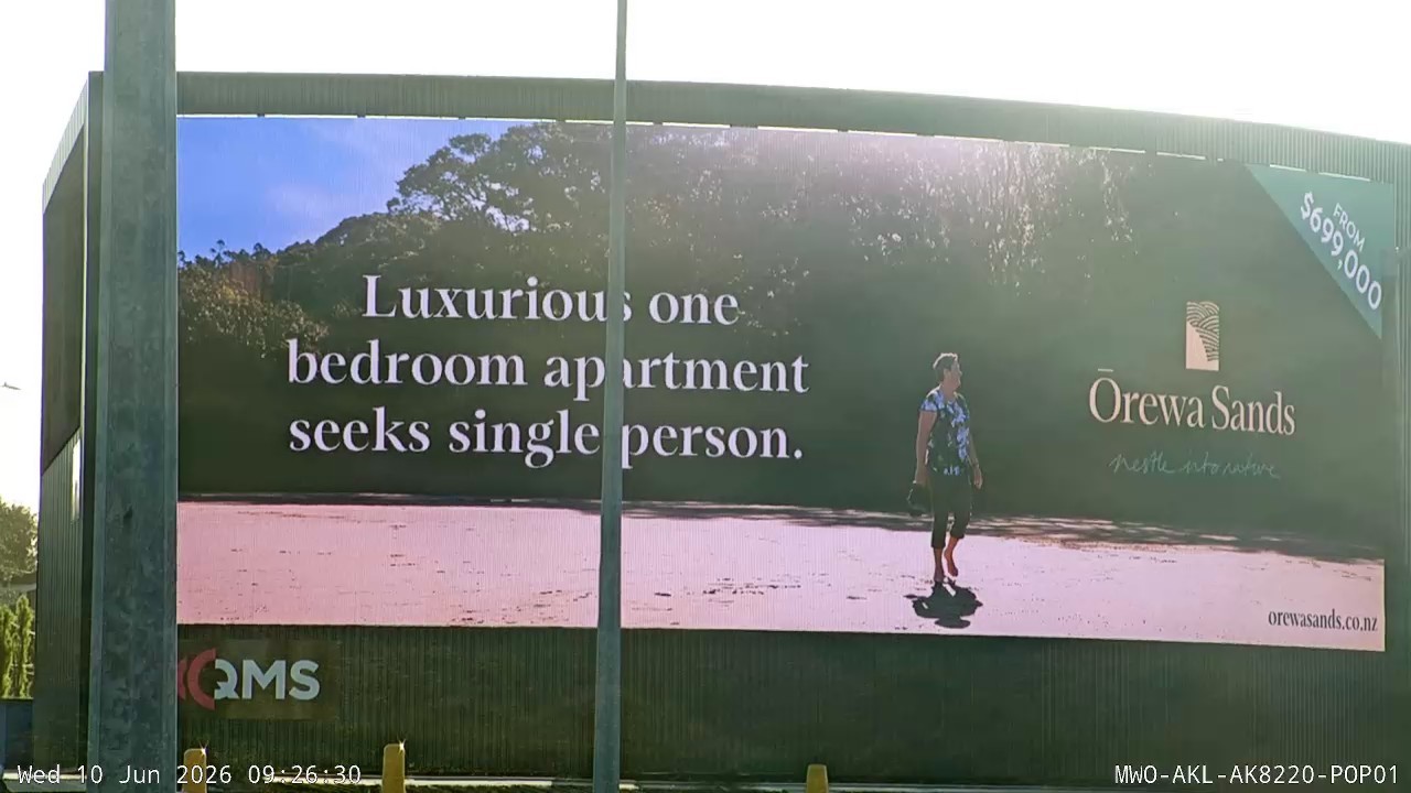 Orewa Sands out-of-home campaign display