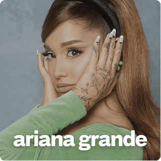 A labeled photograph of Ariana Grande