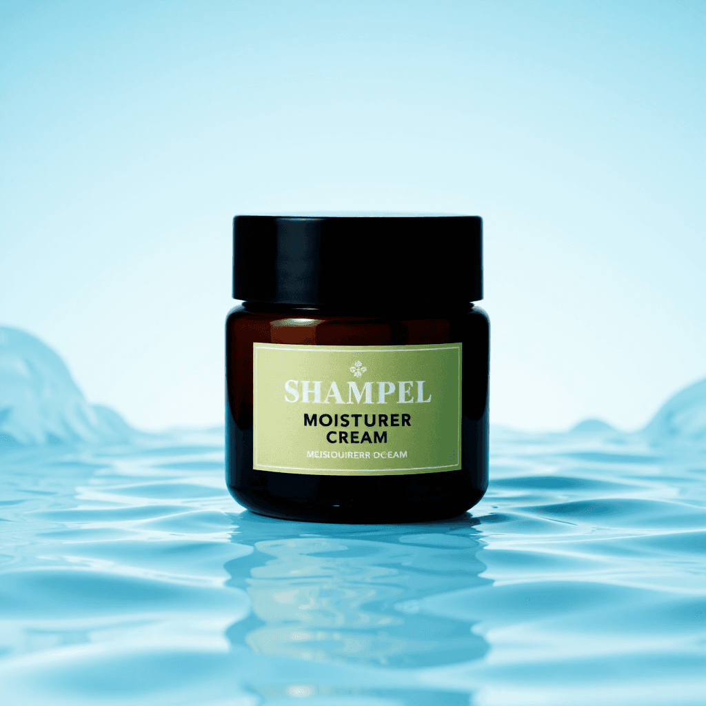 product photography of a jar of moisturizer cream for normal to dry skin type