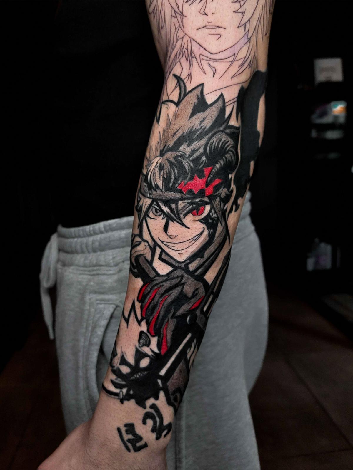 Tatuaje asta anime en Móstoles (Madrid)