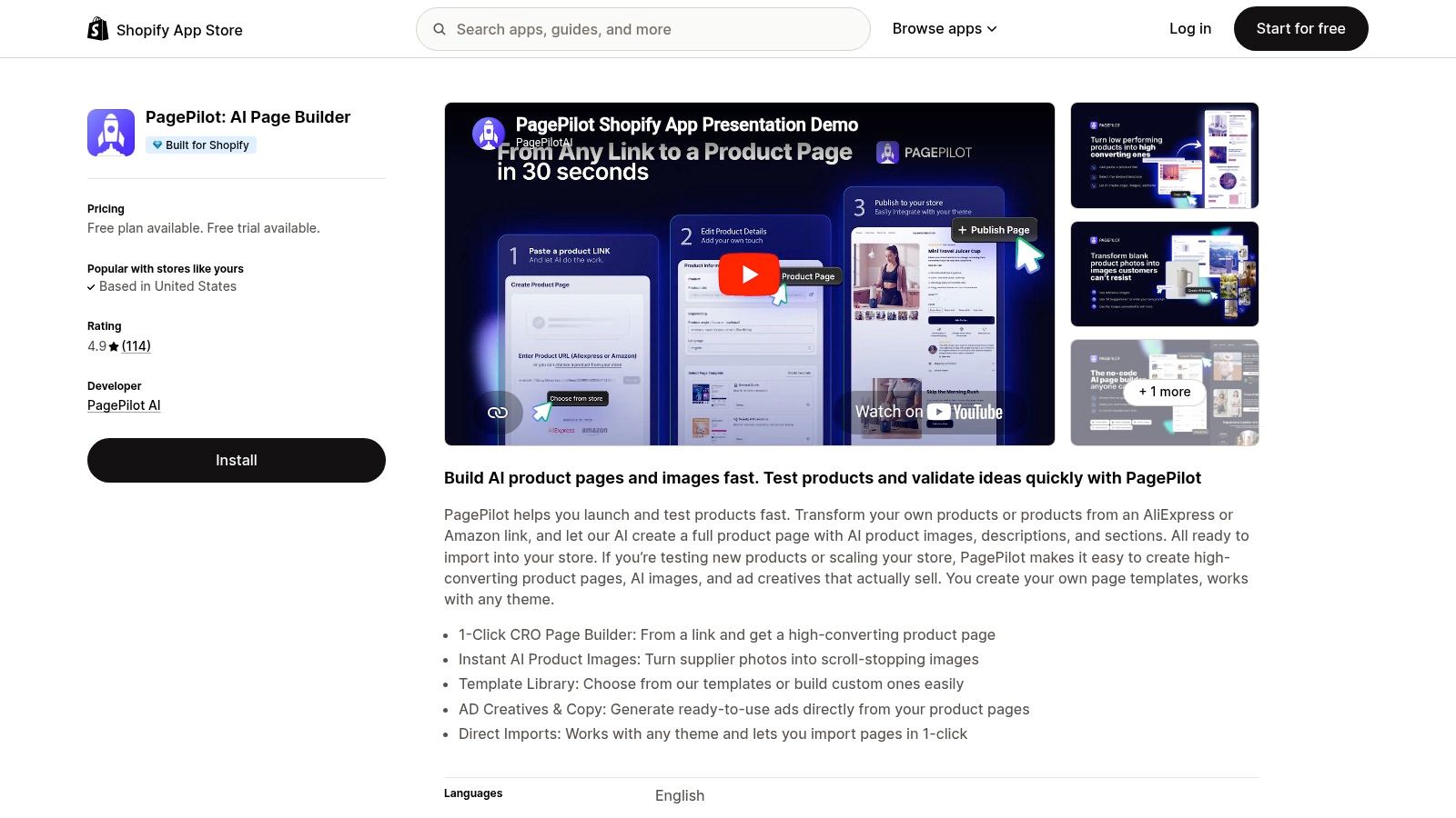 PagePilot: AI Page Builder