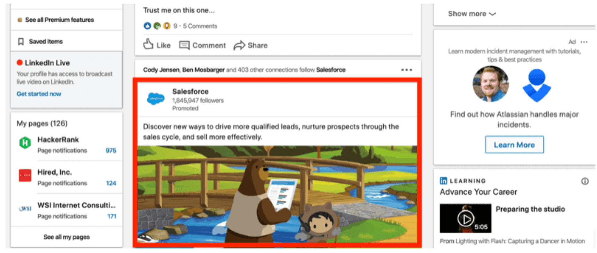 sponsered ads example