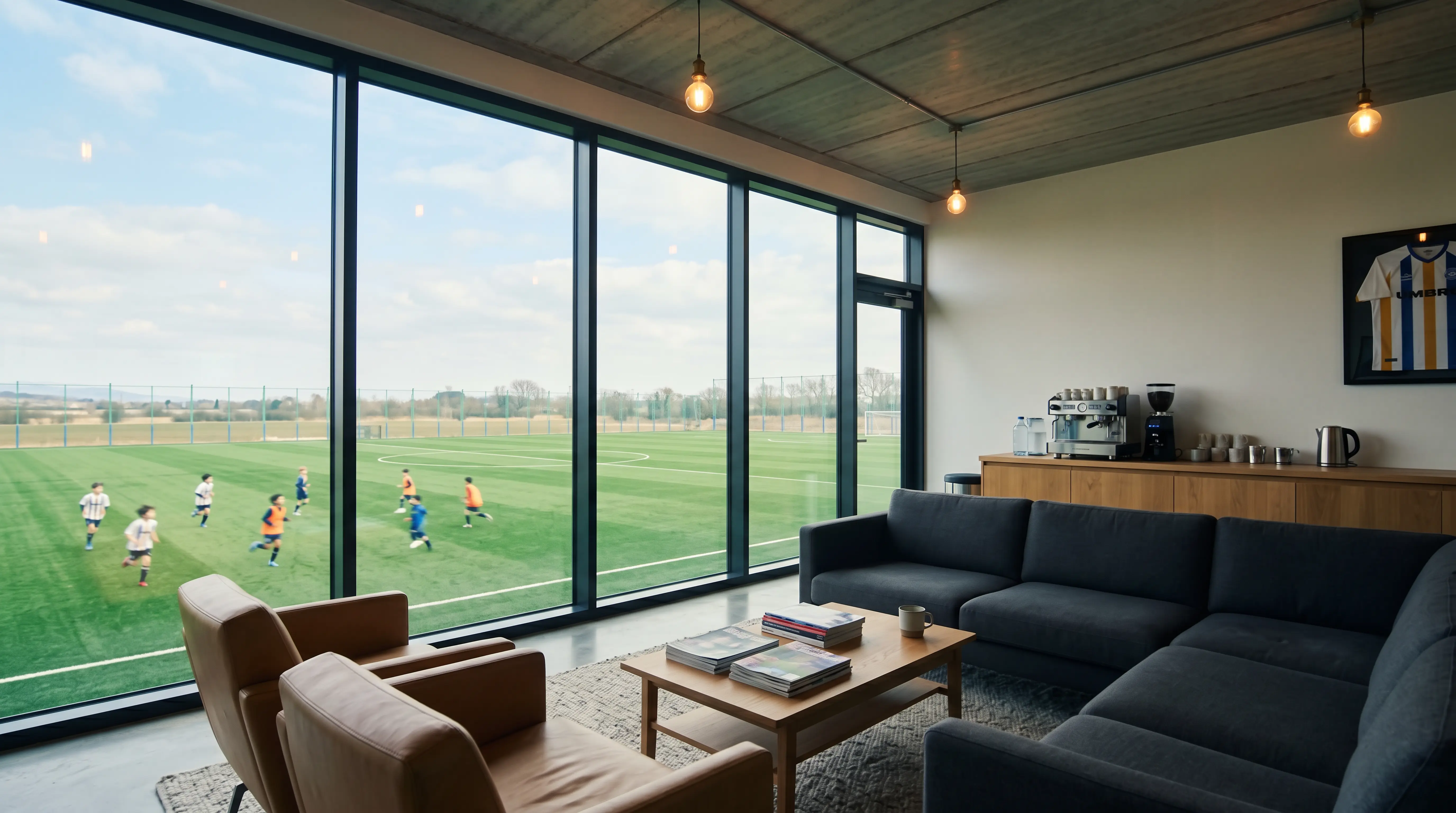 Photo of an sports academy game watching area