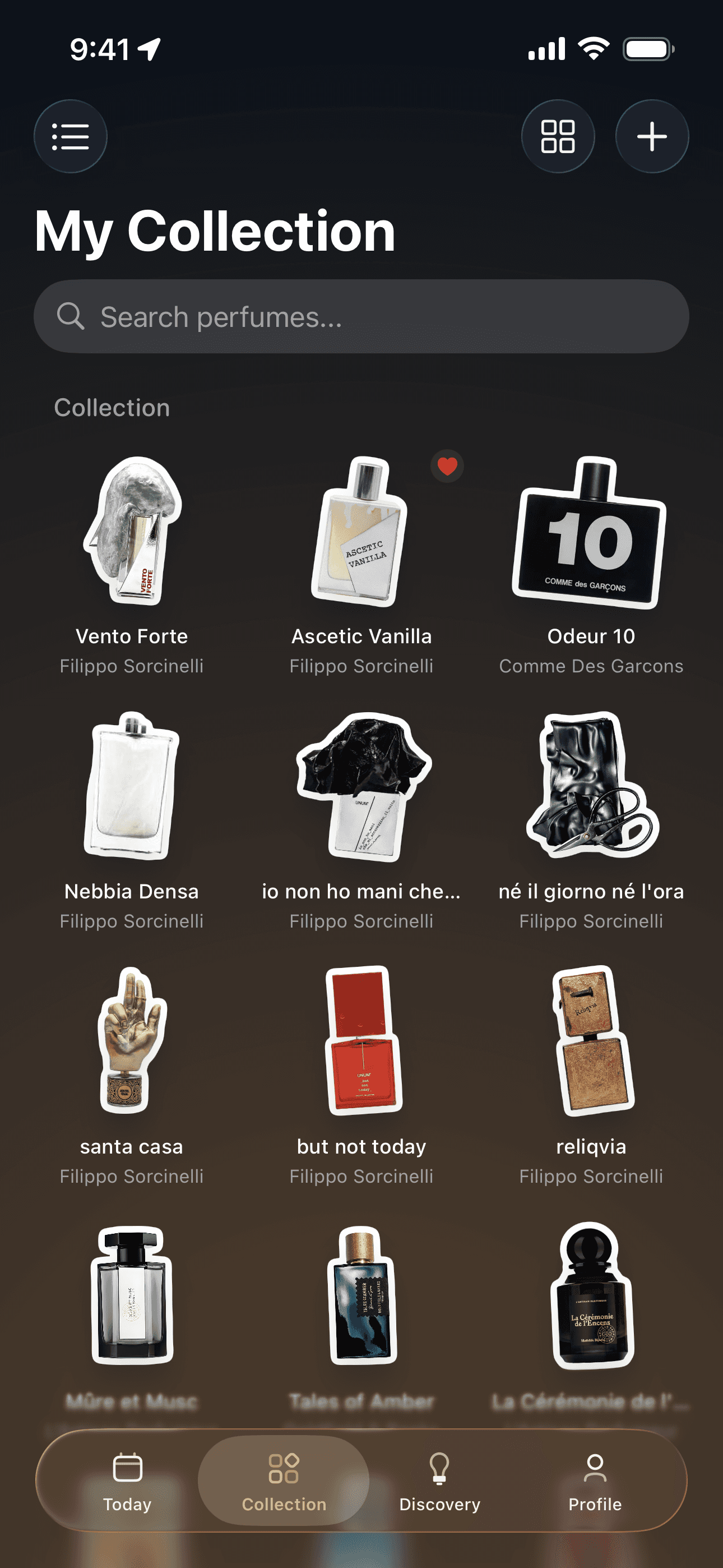 Perfume Details view expanded