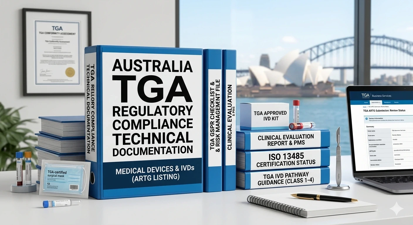 Australia TGA regulatory compliance technical documentation for TGA approval of medical devices and IVDs