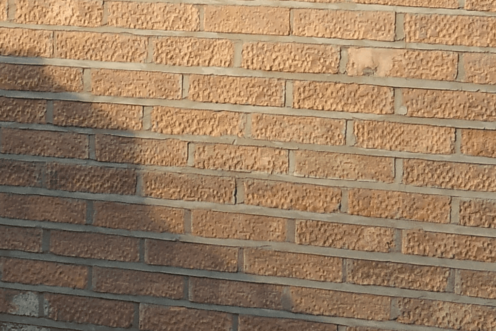 An example of weather struck and cut pointing