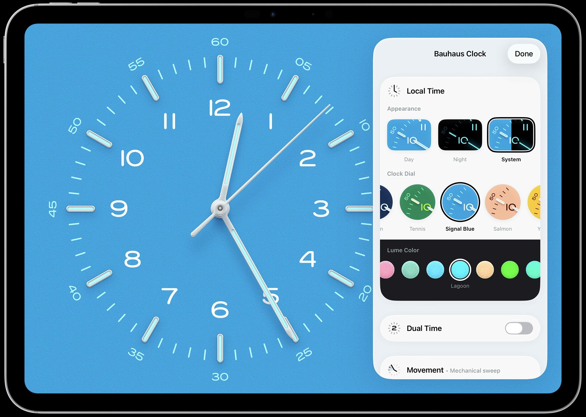 bauhaus clock app screenshot