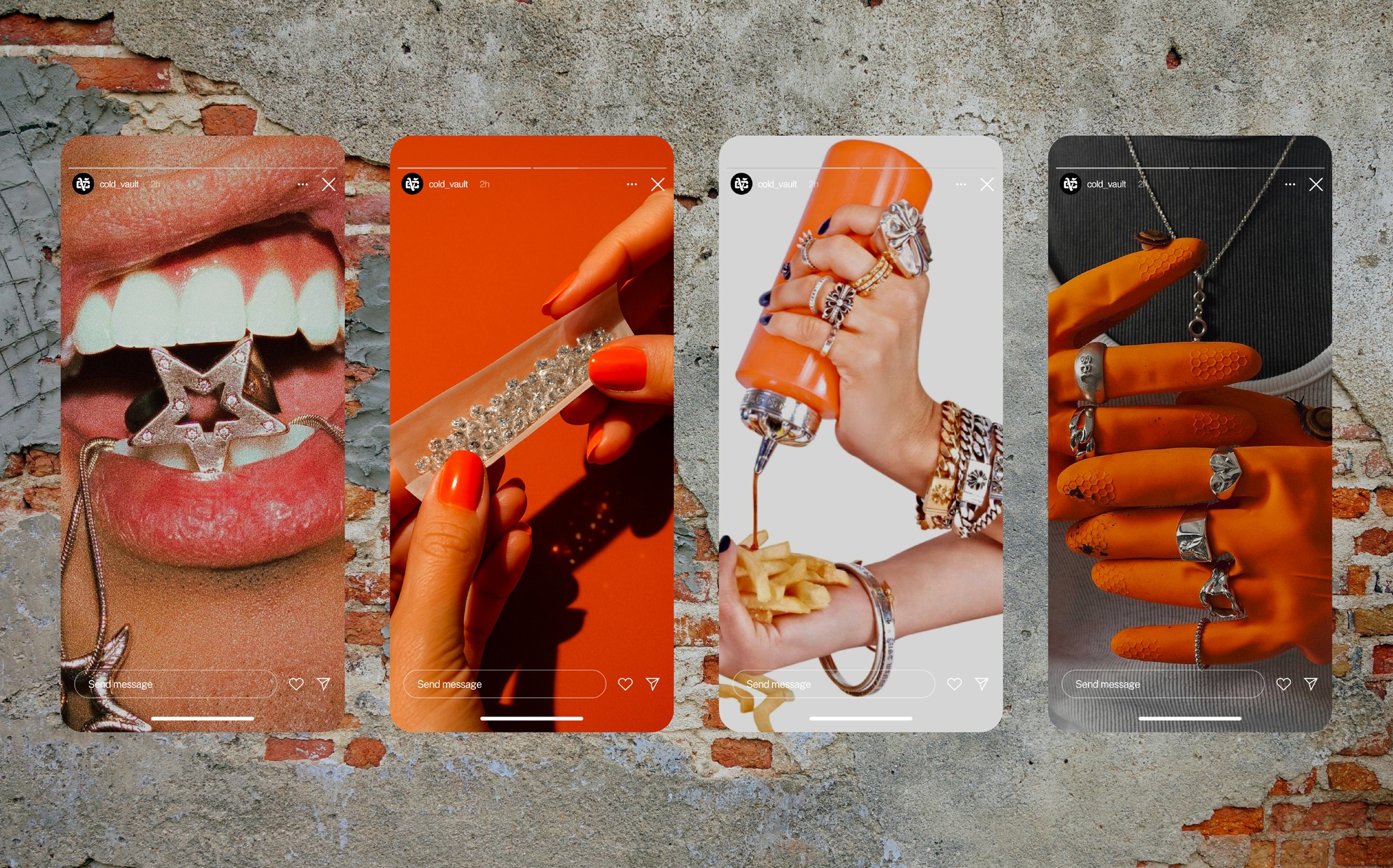 Branded social media content for Cold Vault’s jewellery and clothing line